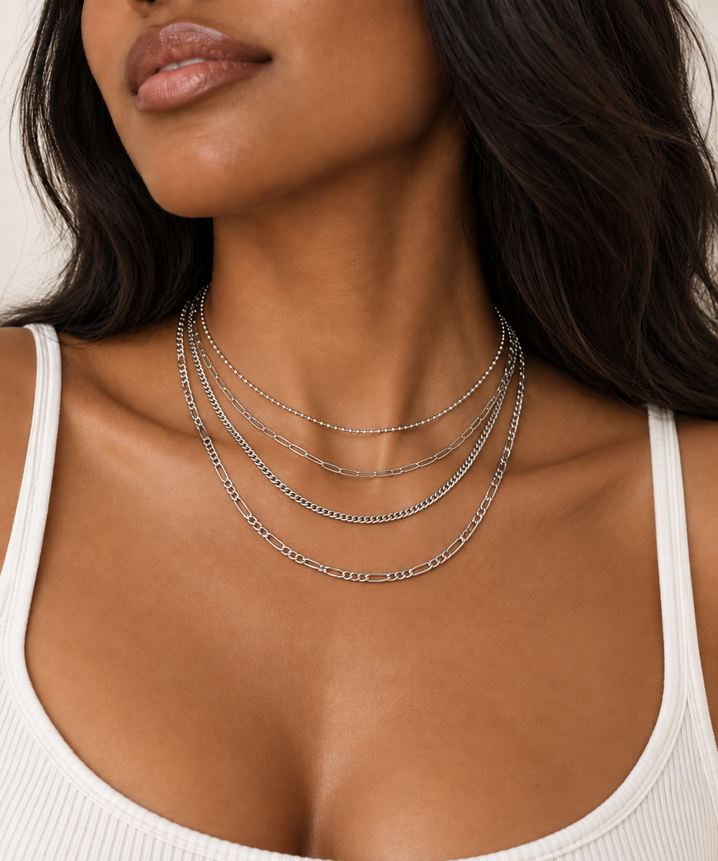 Sterling Silver Paperclip Necklace