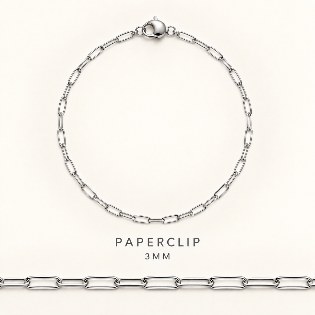 Sterling Silver Paperclip Necklace