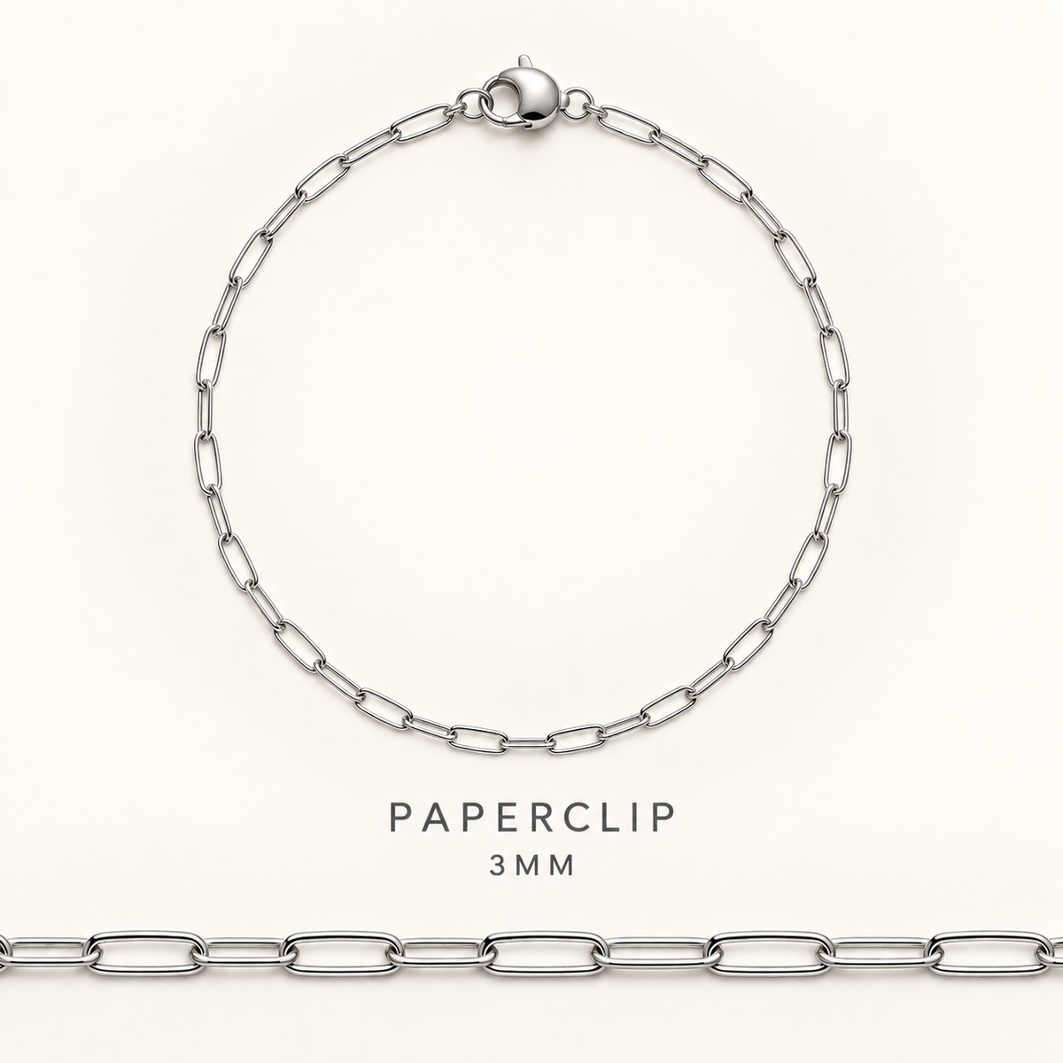 Sterling Silver Paperclip Necklace