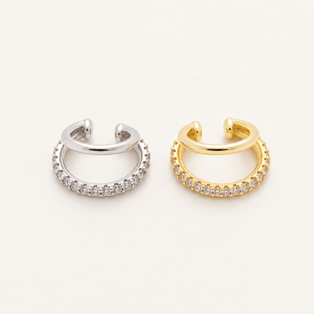 Saturn Ear Cuff- Pave